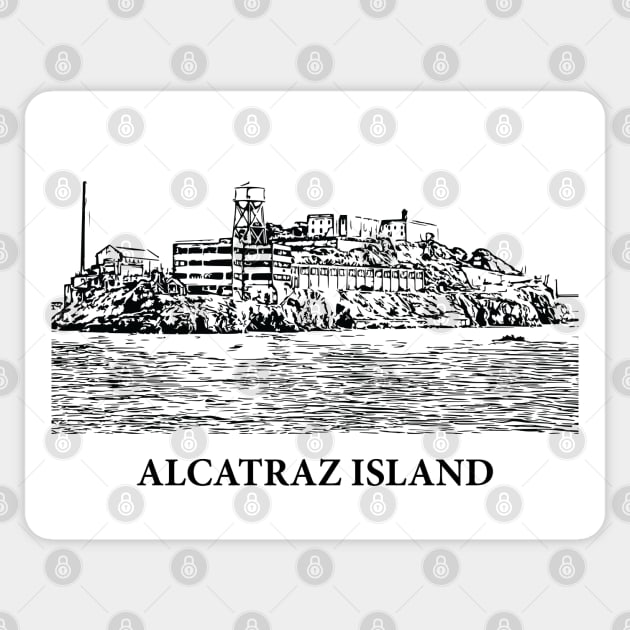 Alcatraz Island Sticker by Lakeric